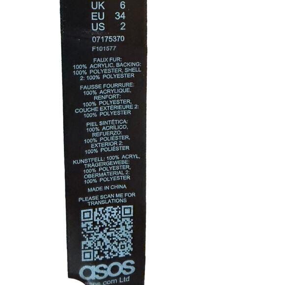 ASOS Boho Reversible Faux Fur Jacket with Reverse Floral Print (3 small flaws) - Picture 7 of 10